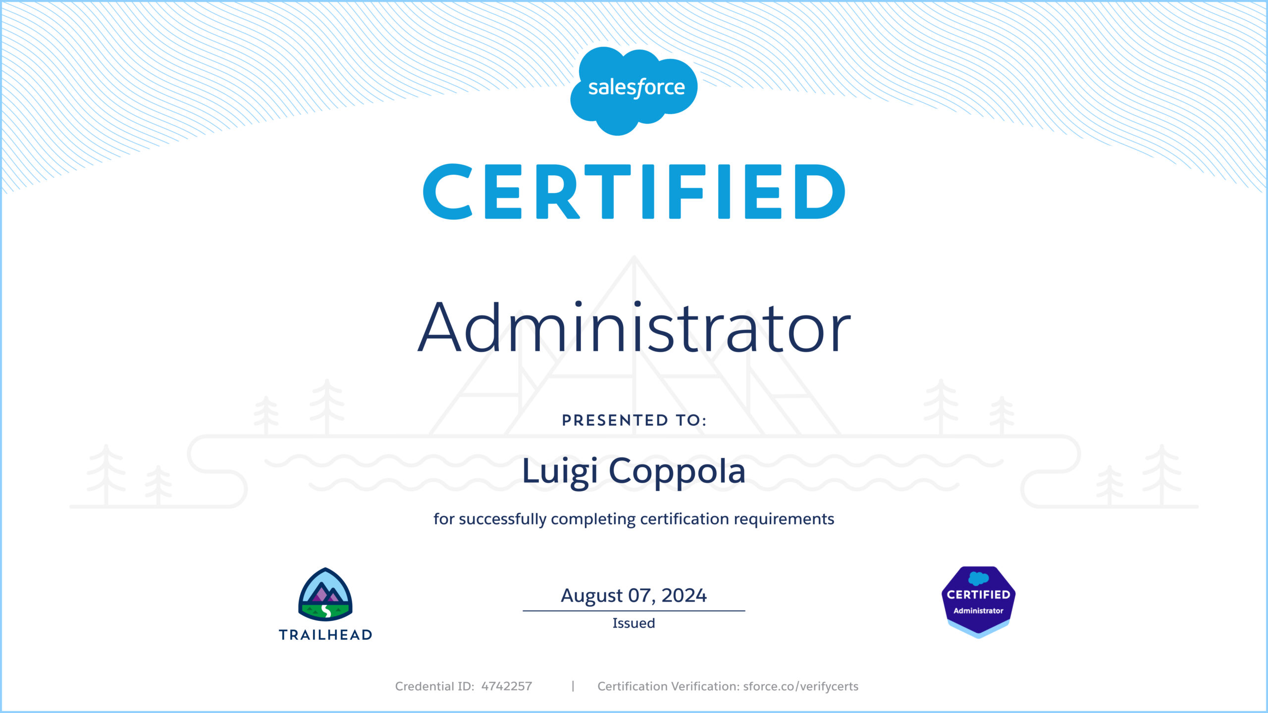 Certificato Salesforce Administrator